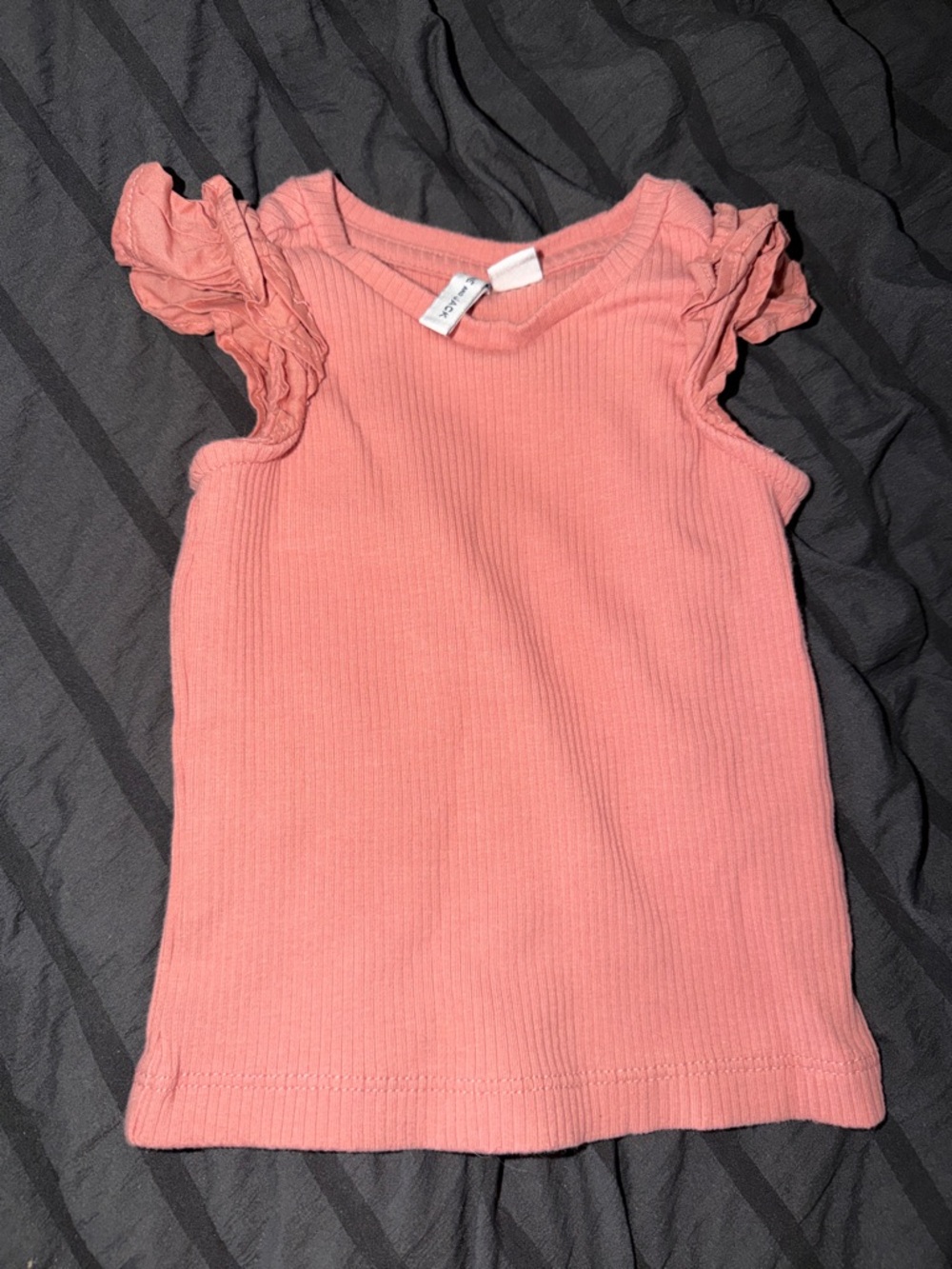 Janie and Jack Coral Pink Ruffle Sleeve Tank Top
